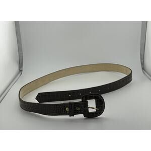 EUC VINTAGE VTG Faux Croc Leather Brown Belt‎ Med Large 12